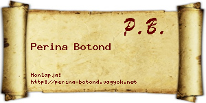 Perina Botond névjegykártya